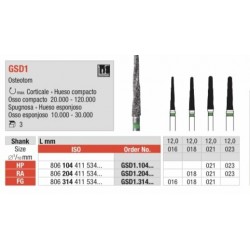 GSD1-RA Fresa estandar para hueso compacto