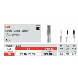 H21-FG Fresa carburo tungsteno forma de cilindro