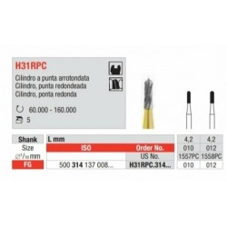 H31RPC-FG Fresa Para la eliminación  de amalgama y composite y para la preparación de aditamentos de titanio.