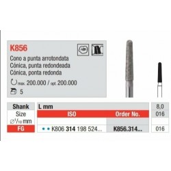 K856-FG Fresa diamantada para eliminacion de restauraciones de porcelana