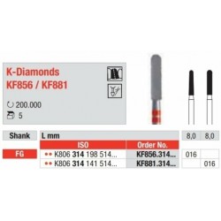 KF856-FG Cortador de coronas para ceramica integral y zirconia