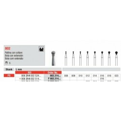 SG802-014-FG Fresa bola diamantada grano super grueso con extension