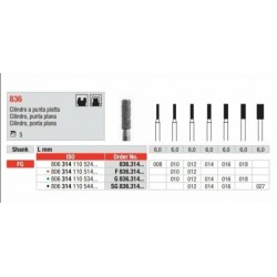 SG836-FG Fresa diamantada grano super grueso cilindrica canto redondo