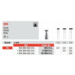 SG909-FG Fresa diamantada grano super  grueso  con forma de rueda.