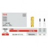T21X-FG Fresa con recubrimiento de tin para remocion sencilla de amalgama y composite. Forma de cilindro