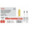 T21XR-FG Fresa con recubrimiento de tin para remocion sencilla de amalgama y composite. Forma cilindro de punta redondeada