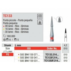 TC133-010-FG Fresa carburo de tungsteno 8 laminas  multilamina  con punta  pequeña inactiva para acabado.