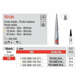 TC134F-014-FG Fresa carburo de tungsteno 16 laminas  multilamina  con punta mediana  inactiva.