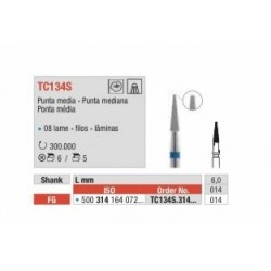TC134S-FG  Fresa punta mediana 8 laminas para acabado de composites , fresa acabado-S