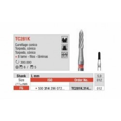 TC281K-FG Fresa  Torpedo conico 8 laminas acabado composite