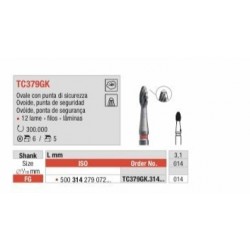 TC379GK-FG Fresa balon  con punta de seguridad   multilamina para acabado de composites