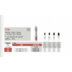 TC46-RA  Fresa con forma de llama multilamina para acabado composite