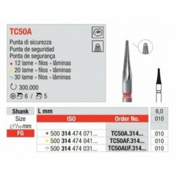 TC50AUF-FG Fresa carburo de tungsteno multilamina  con punta inactiva para acabado.