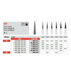 C859-FG Fresa diamantada grano super  fino    en forma de cono  acabado en punta