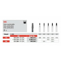 copy of 845-FG Fresa diamantada grano medio cono con punta plana