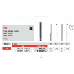 839-016-FG Fresa diamantada grano medio corte frontal