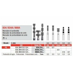 834-021-FG Fresa diamantada con marcador de corte de profundidad