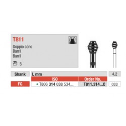 T811-FG Fresa diamante turbo barril