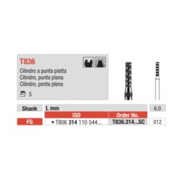 TSC836-FG Fresa diamante turbo con forma de cilindro punta plana