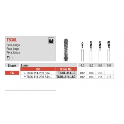 TC830L-FG Fresa diamante turbo forma pera larga