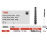 TC848L-Fresa diamante turbo en forma de cono punta plana largo