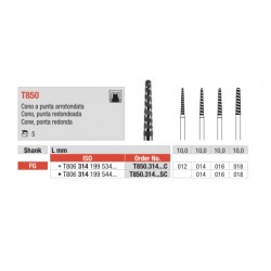 TC850-FG Fresa diamante turbo en forma de cono punta redondeada
