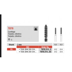 TSC878-FG Fresa diamante turbo en forma de torpedo cilindrico