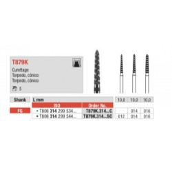 TC879K-FG Fresa diamante turbo en forma de torpedo cónico