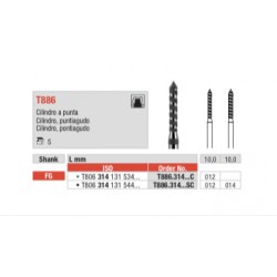 TSC886-FG Fresa diamante turbo en forma de cilindro a punta
